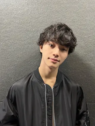 ミディアム パーマ メンズ メンズヘア/透明感 カラー/ayatoのヘアスタイル