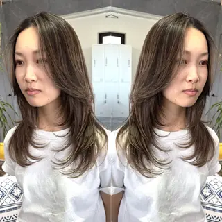 セミロング 海外ヘアー 山村拓士のヘアスタイル