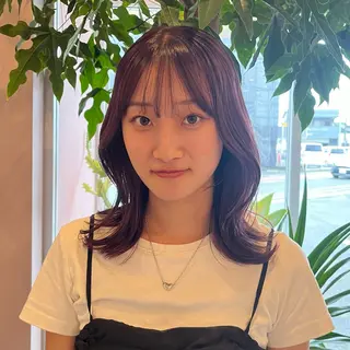 セミロング カラー カラー/韓国レイヤー /ブリーチ/hinaのヘアスタイル