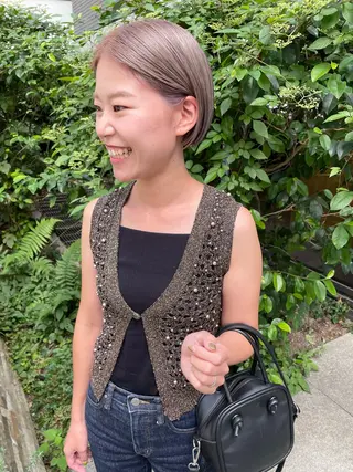 ミディアム カラー パーマ ヘアアレンジ メンズ tatsumi/ボブ ウルフ/レイヤーのヘアスタイル