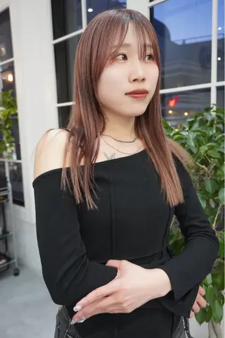 セミロング カラー レイヤー／似合わせ TAKUYAのヘアスタイル