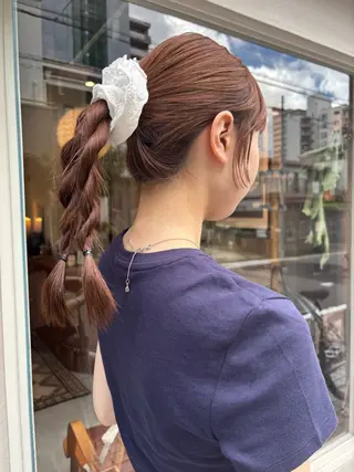 ミディアム ヘアアレンジ naw所属・永田 愛莉のヘアスタイル