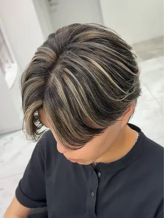 カラー メンズ 𝐚𝐨𝐢 メンズ ‪‪/メッシュのヘアスタイル