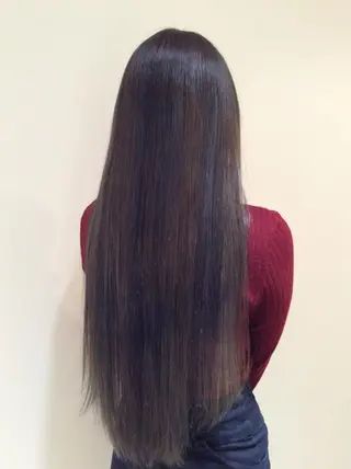 ロング カラー 曲がる縮毛矯正◎高岡 ブリーチ後でも縮毛◎のヘアスタイル