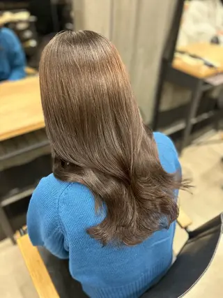 ロング 女性らしいモテヘア 韓国ヘアhikariのヘアスタイル