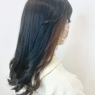 セミロング カラー 中本 達也のヘアスタイル