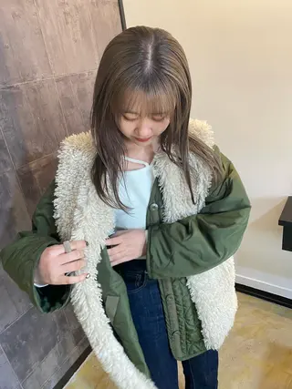 セミロング カラー パーマ ヘアアレンジ メンズ キッズ ネイル マツエク・マツパ アイブロウ 広島/ボブ/レイヤー 🌿‬wakabaのヘアスタイル