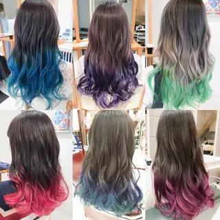 セミロング カラー Days 透明感カラーのヘアスタイル