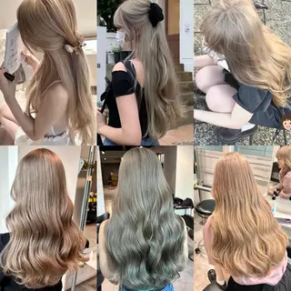 ロング カラー ヘアアレンジ トレンドモテカラー 🩷色落ちまで可愛くのヘアスタイル