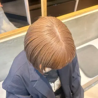 セミロング カラー オリーブ/ 透明感カラー/れいあのヘアスタイル