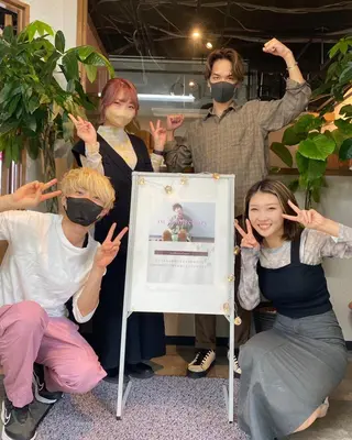 ミディアム カラー パーマ 髪質改善/ブリーチ 田代 龍我のヘアスタイル