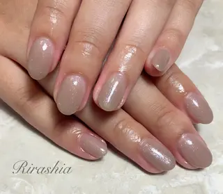 ネイル うる艶♡透明感ネイル Rirashiaのネイルデザイン