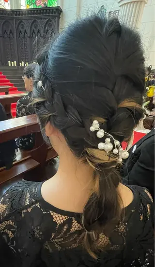 ヘアアレンジ レイヤー×ハイライト 🌷RINA🌷のヘアスタイル