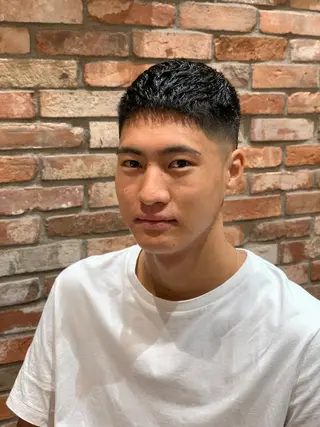ショート メンズ HIROGINZAプレミアムバーバー赤坂店所属・田中 千恩のヘアスタイル