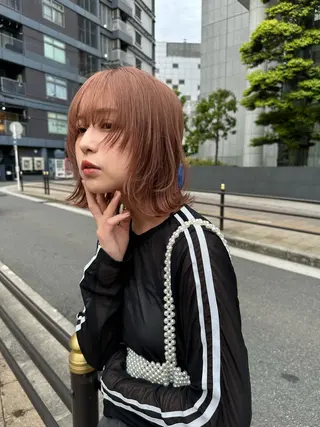 ショート カラー 髪質改善 中川　翔のヘアスタイル