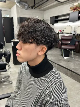 ショート パーマ メンズ 大和田 玲円/メンズ専門のヘアスタイル