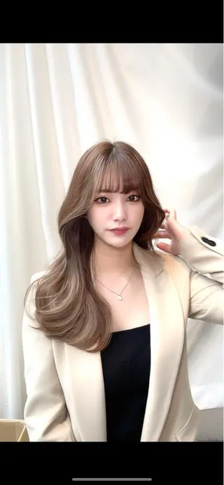 ロング カラー 顔周り特化/韓国ヘア /レイヤー/吉野幸大のヘアスタイル