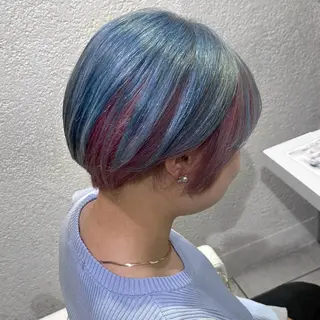 ショート カラー Miyu🐰💫ハイ トーン/推しカラー♡のヘアスタイル