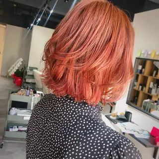 ミディアム カラー シェアハピ 雪本☃️のヘアスタイル