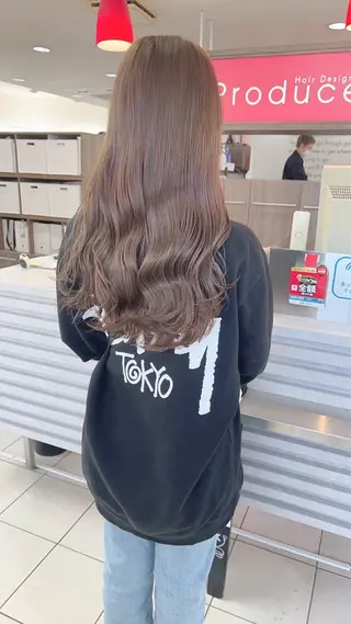 セミロング 髪質改善縮毛矯正 指名No.1👑のヘアスタイル