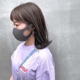 ミディアム カラー ヘアアレンジ tane.所属・【ダメージレス施術】 【透明感】北村 拓也のヘアスタイル