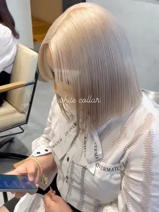 ミディアム カラー 江坂エリア最安値◎ ブリーチ*土田のヘアスタイル