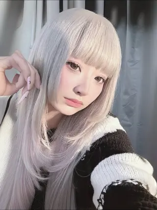 ロング カラー 透明感×髪質改善🧸 韓国ヘア　武田涼のヘアスタイル