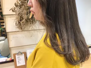 セミロング カラー ヘアアレンジ ヒロミ/アレンジ/ アンニュイ/透け感のヘアスタイル