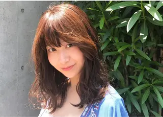 ミディアム カラー パーマ ヘアアレンジ メンズ キッズ ネイル マツエク・マツパ アイブロウ 髪質改善🇰🇷 レイヤーカット/梅田のヘアスタイル