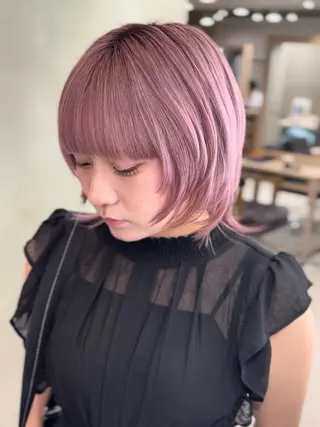 ミディアム カラー hair & make TOYBOX所属・ルーツカラー/ レイヤーカット/井川のヘアスタイル