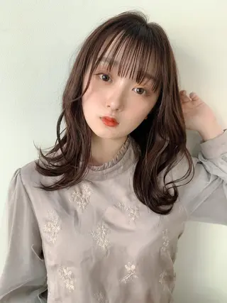 ミディアム カラー なりたいが叶う ながしまじゅんきのヘアスタイル