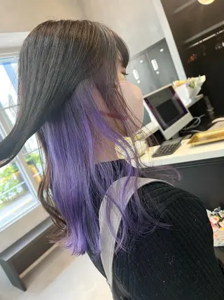 ロング カラー tomoka 推しカラーのヘアスタイル