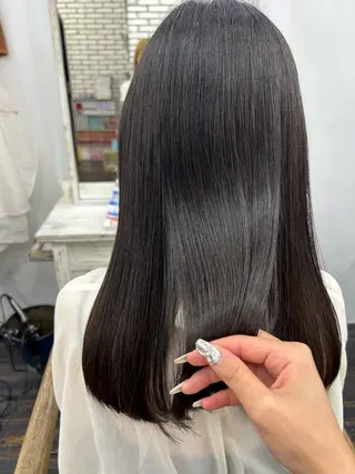 ロング レイヤーカット韓国 暖色⭐︎KANAKOのヘアスタイル