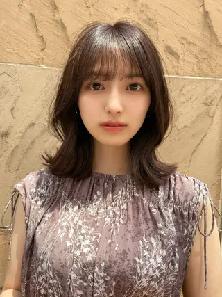 ミディアム 韓国ヘア🤍顔周り/ 髪質改善✨/林遼一郎のヘアスタイル