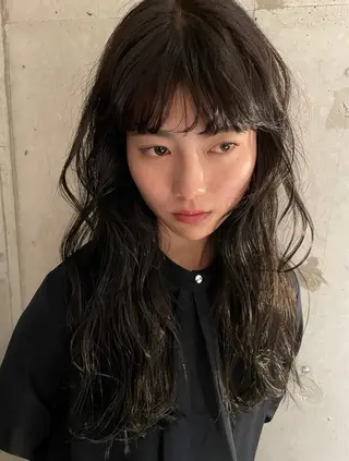 セミロング カラー パーマ sano rikitoのヘアスタイル