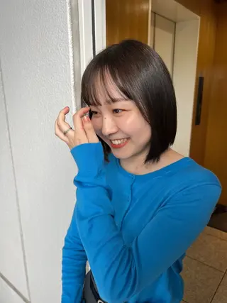 ミディアム カラー akane/ボブ /オリーブ/ブラウンのヘアスタイル