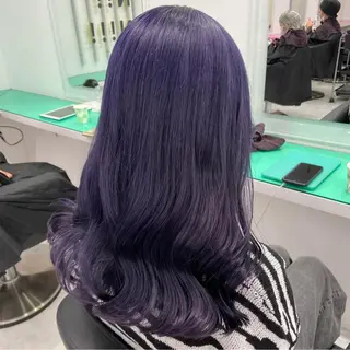 セミロング カラー ワインレッド 🍒KAHOのヘアスタイル