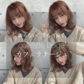 セミロング カラー 🩵ハイトーン 美咲🩵のヘアスタイル