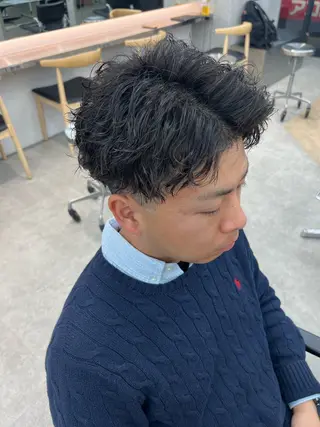 パーマ メンズ 🌀toa/波巻き✨ /メンズパーマ／栄のヘアスタイル