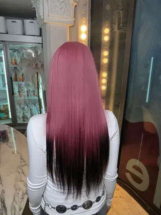 ロング カラー HARUNA/原宿/ デザイン/ハイトーンのヘアスタイル