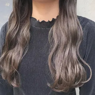 ロング カラー ヘアアレンジ Lien所属・marika  / ボブ・オリーブカラーのヘアスタイル