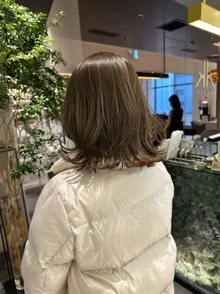 ミディアム カラー 巻ける縮毛矯正/艶 カラーchika🩵のヘアスタイル