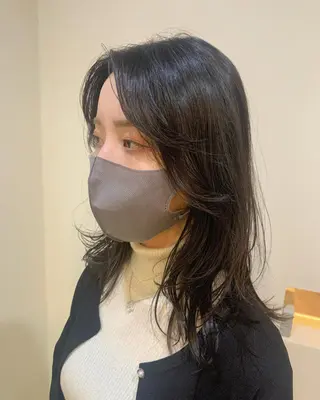 ミディアム カラー ヘアアレンジ 店長/髪質改善/ ナチュラル/松若 優のヘアスタイル