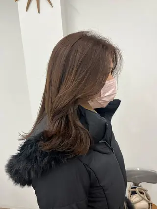 ミディアム カラー ヘアアレンジ HIROKO / 透明感暖色カラー🎀のヘアスタイル