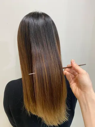 ロング コテ巻き風パーマ/ 髪質改善/河島恭平のヘアスタイル