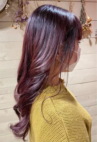 ロング カラー ヘアアレンジ ミズタ マイのヘアスタイル