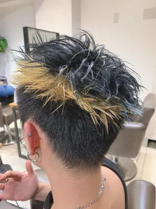 カラー メンズ 🌿earth亀有店 【緑髪のノブ】🌿のヘアスタイル