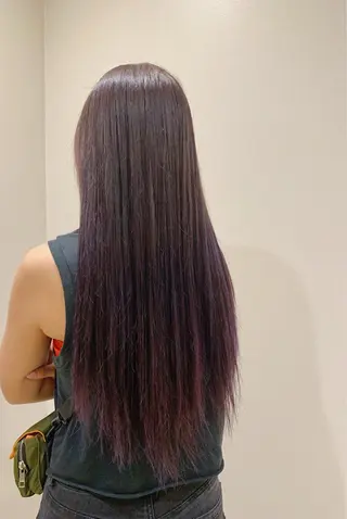 ロング ハイトーン/レイヤー 💜Akaneのヘアスタイル