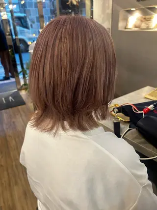 ミディアム カラー ブリーチ／ヘアセット 🪞🌙minamiのヘアスタイル