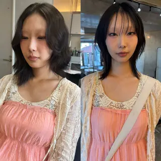 ミディアム レイヤーカット\ウル フ　chinatsuのヘアスタイル